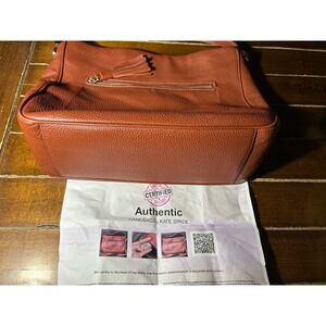 Kate Spade Pebble‎ Leather Hobo Shoulder Bag Cognac Rust Authentic